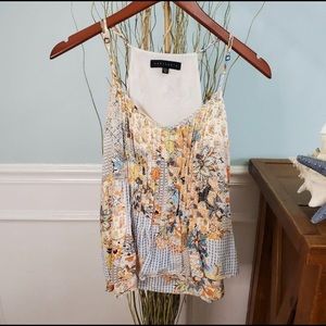 Sanctuary | V Neck Floral Patchwork Tank